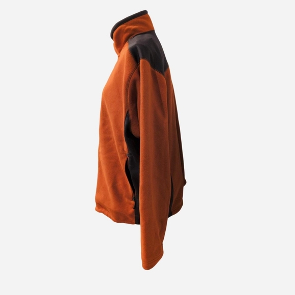 TEK GEAR ORANGE HEAVY FLEECE FULL ZIP JACKET - Picture 3 of 12